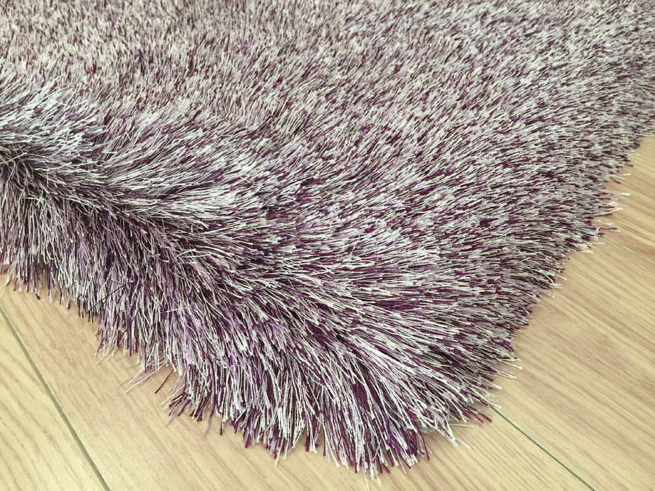 8' X 11' Purple Shag Hand Tufted Area Rug