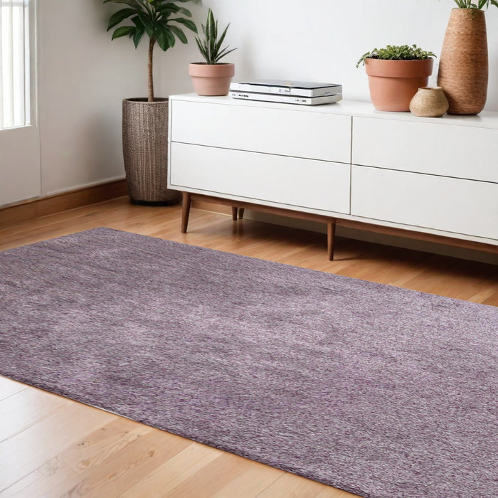 8' X 11' Purple Shag Hand Tufted Area Rug