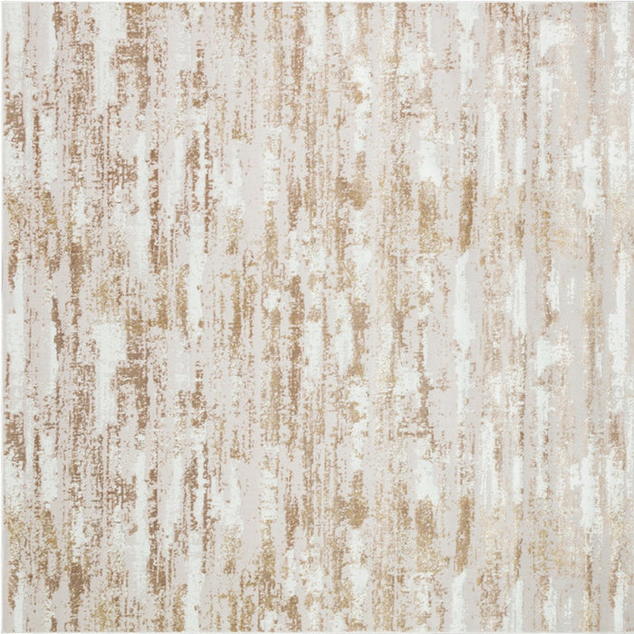 5' X 8' Brown and Ivory Abstract Washable Non Skid Area Rug