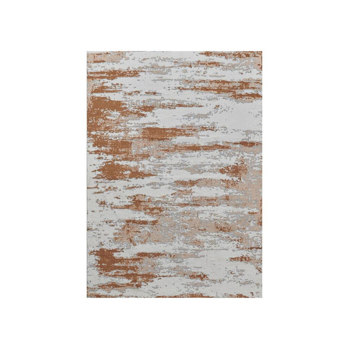 3' X 5' Gray and Brown Abstract Printed Washable Non Skid Area Rug