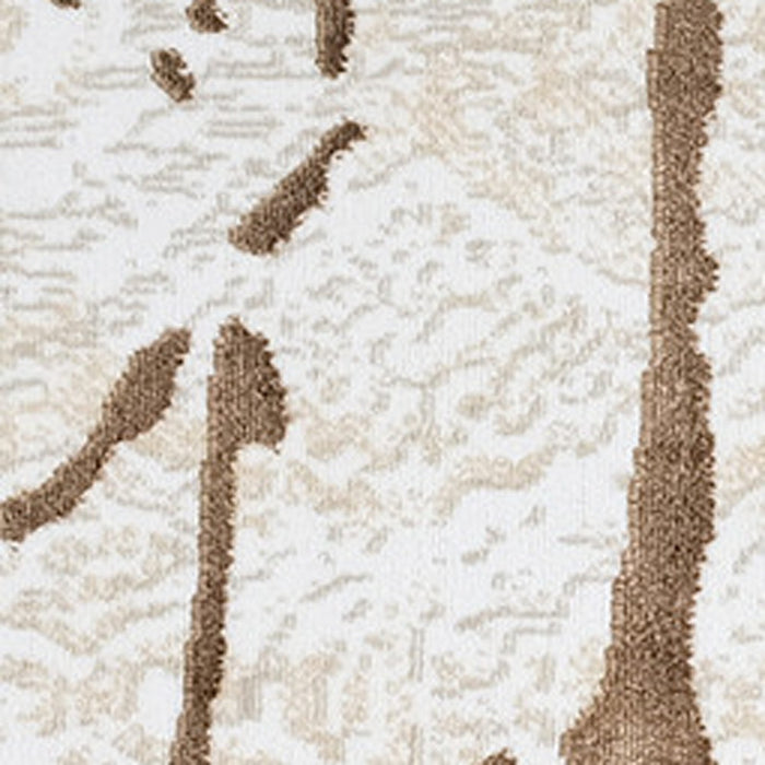 3' X 5' Ivory and Brown Abstract Area Rug