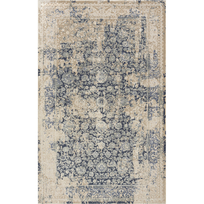 7' Runner Gray Floral Runner Rug