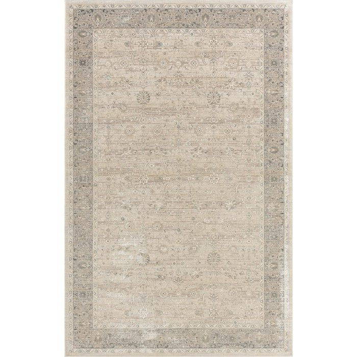 2' X 3' Beige Floral Area Rug