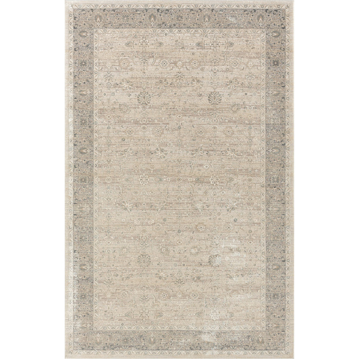 2' X 3' Beige Floral Area Rug