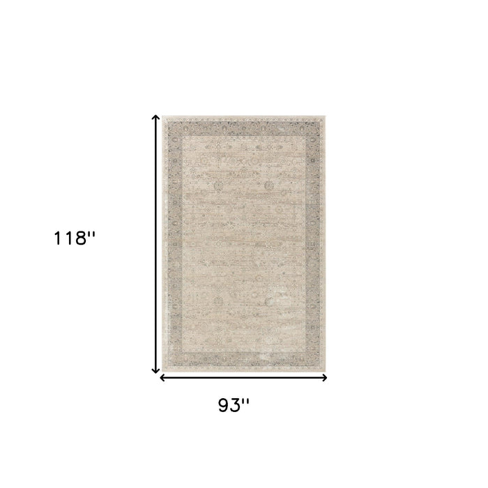 2' X 3' Beige Floral Area Rug