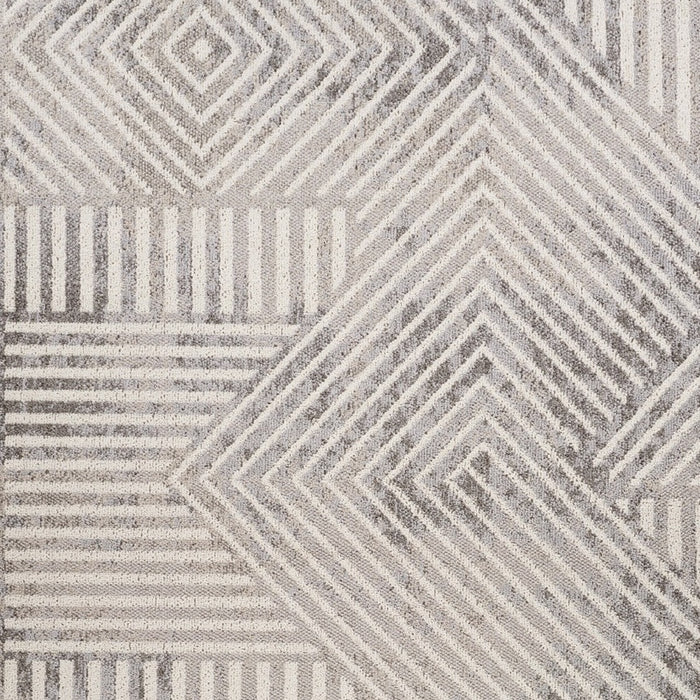 4' X 6' Gray and Beige Abstract Distressed Area Rug