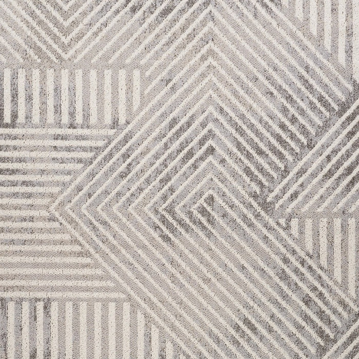 5' X 8' Gray and Beige Abstract Distressed Area Rug