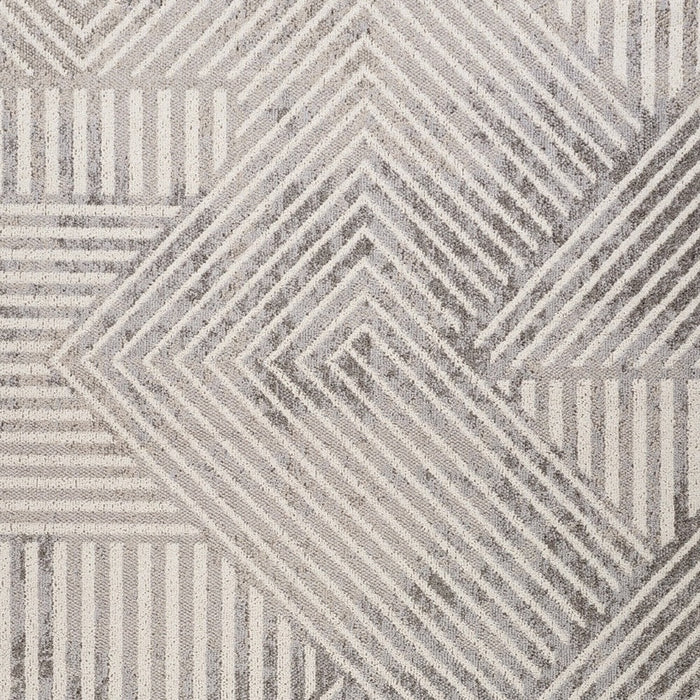 8' X 11' Gray and Beige Abstract Distressed Area Rug