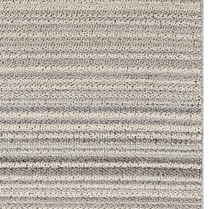 8' Gray and Beige Abstract Distressed Area Rug