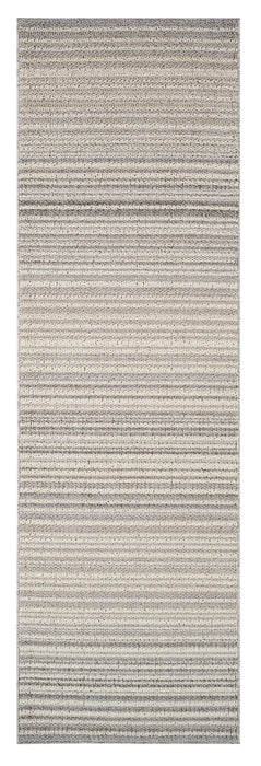 8' Gray and Beige Abstract Distressed Area Rug