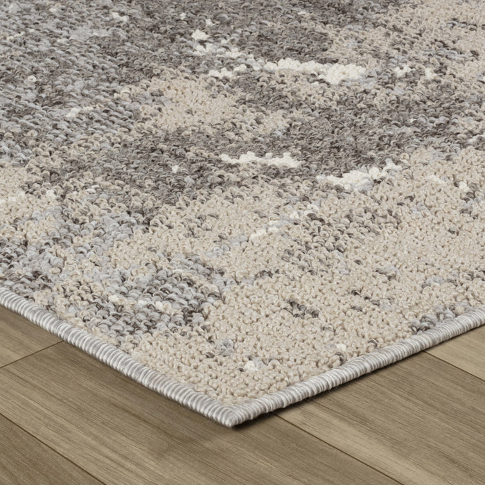 4' X 6' Gray and Ivory Abstract Area Rug