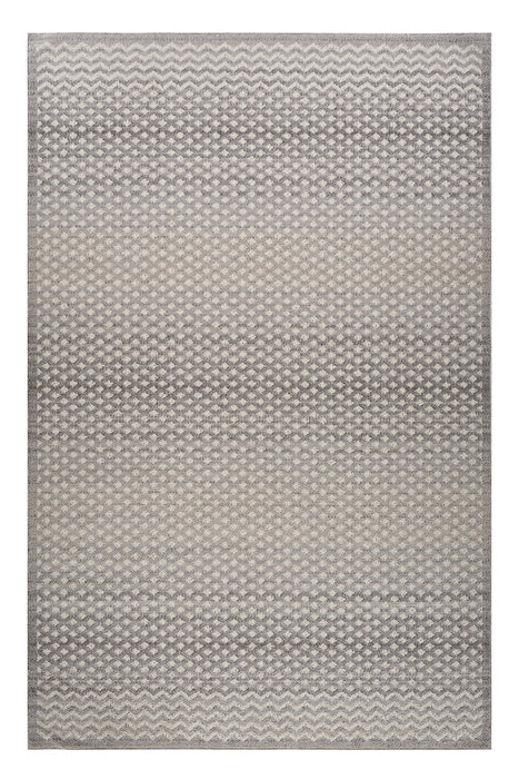 8' X 11' Gray and Beige Moroccan Distressed Area Rug