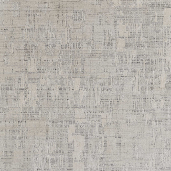 3' X 5' Ivory and Gray Abstract Hand Woven Worn Faded Area Rug