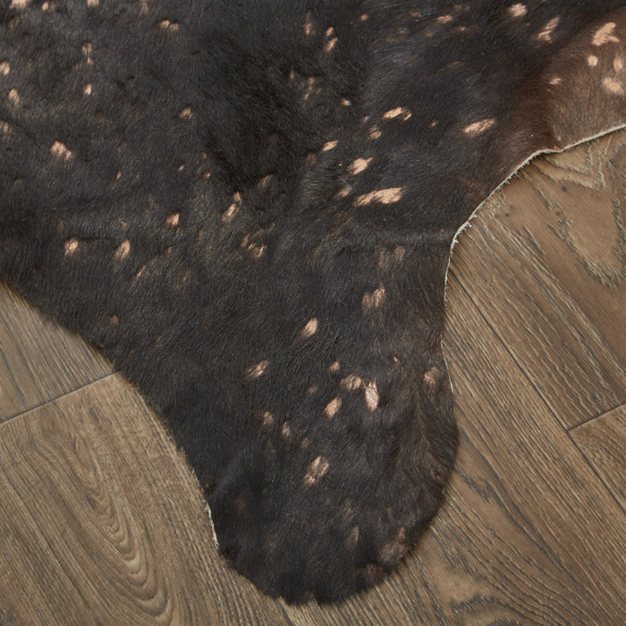 8' X 10' Brown and Tan Cowhide Animal Print Power Loom Area Rug