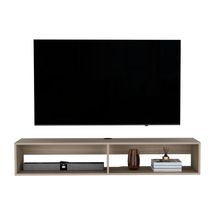 59" Beige Floating Mount TV Stand