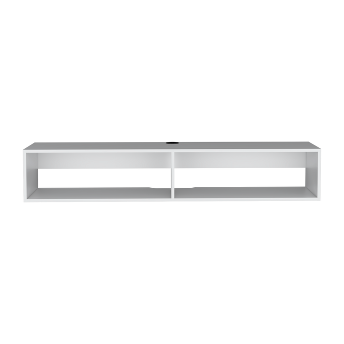 59" White Floating Mount TV Stand